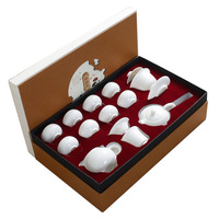 Service à thé Kung Fu en porcelaine blanche ESTICK, style japonais moderne, avec pot à double paroi et tasse maîtresse portable, haut de gamme pour la maison