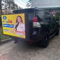 Panneau d'affichage numérique LED commercial extérieur P3 P4 pour publicité mobile sur remorque de camionnette