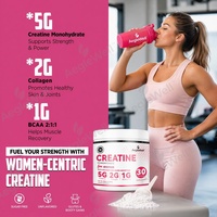 OEM/ODM AegleWell Poudre de créatine pour femmes avec collagène, absorption élevée, soutien à la force, gain de masse fessière, récupération musculaire post-entraînement