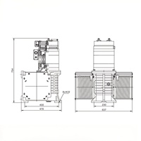 Moteur de traction VVVF fiable pour ascenseur à engrenages 600kg-1000kg, pour fabricant de pièces d'ascenseurs de passagers, hôtels, appartements, certifié CE