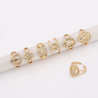 CM YIM Fabricant Professionnel Nouveauté Bagues de Phalange Religieuses Vierge de Guadalupe en Laiton Plaqué Or 18K avec Zircon
