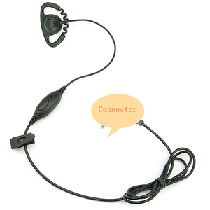 Micrófono en Línea D forma gancho auricular para $TERM impacto Baofeng Kenwood <span class=keywords><strong>2</strong></span> pines walkie talkie K conector <span class=keywords><strong>de</strong></span> estilo - Product Image 1