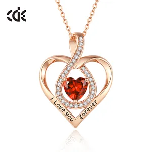 CDE YN1170 прекрасное ювелирное 925 из стерлингового серебра ожерелье с камнем в форме цветка и сердца 5A циркониевое Сердце ожерелье DIY 2023