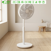 Ventilateur sur pied électrique rechargeable RUNAL avec télécommande, à circulation d'air, réglable en hauteur, en plastique, pour usage domestique