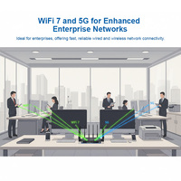 Router WiFi 7 Empresarial con IA y 5G, Módem con Tarjeta SIM, 6 GHz, 1900 Mbps, Inalámbrico, Marca Blanca, USB 3.0, OpenWRT, Módem 4G LTE