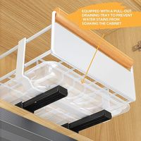 Organisateur de vaisselle coulissant pour cuisine, égouttoir à vaisselle coulissant pour armoires de cuisine, tiroir de rangement sous évier pour cuisine