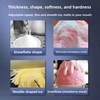 Machine à glace pilée commerciale 4 saveurs, machine à glace en flocons, raseuse et broyeur à glace professionnel