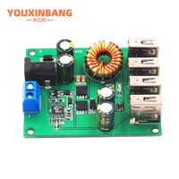 DC DC 7V-60V à 5V 5A 4 quatre sortie USB carte de convertisseur abaisseur Module d'alimentation chargeur de voiture haute vitesse