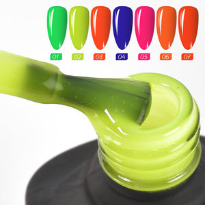 Base de vernis à ongles <span class=keywords><strong>Deroi</strong></span>, marque privée, gel UV de mode, couvrant, gel de base en caoutchouc néon pour l'été - Product Image 2