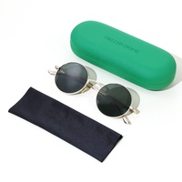 Boîte à lunettes en métal et fer de marque avec logo personnalisé Porte-lunettes et étui d'emballage en cuir PU de haute qualité pour lunettes de soleil
