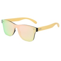 Lunettes de soleil carrées en bambou avec logo personnalisé de luxe pour femmes, nouvelles lunettes de soleil en bois rose tendance 2024 pour femmes et hommes