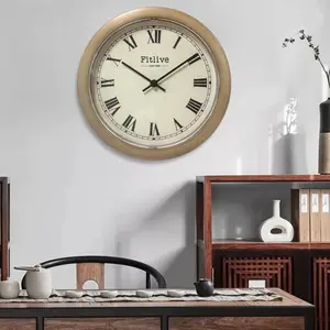 Relógio de parede decorativo moderno de 8,9 polegadas silencioso sem tique-taque, corpo de plástico, decoração de parede para banheiro, cozinha, quarto infantil