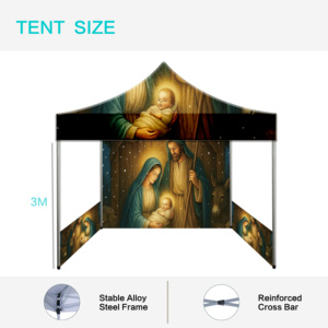 Customized Advent Advertising 3x3M Foldable Sunshade <b>Tent</b> with Aluminum Alloy <b>Frame</b> Portable Easy Setup for Outdoor Events - Product Image 2