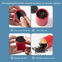 Wholesale Tube Packaging Box Small Mini Paper Cylinder Dia Chocolate Pizza Gift Box Canister Packaging for Tea Food 48*40mm/55mm