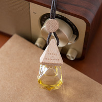 Diffuseur de parfum Caramel Vanille Oud Rafraîchisseur d'air pour voiture Bouteille en verre de 8ml Huiles de couleur dégradée Aromathérapie pour voiture
