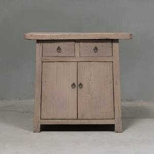 <b>Rustic</b> Solid Wood <b>Sideboard</b> Cabinet with 2 Doors and 2 Drawers Antique Finish Living Room Storage Furniture - Product Image 1