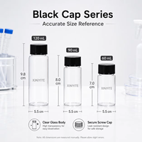 Bouteille de rangement en verre transparent avec couvercle à vis sécurisé, motif personnalisé pour présentation florale sèche sur bureau