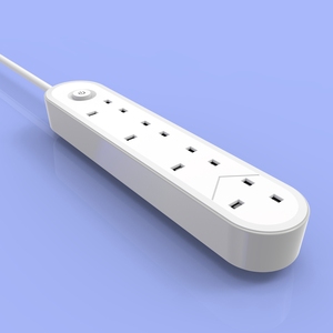 Nhà máy mới UK <span class=keywords><strong>Power</strong></span> Strip với 2 màu OEM tùy chỉnh 4 cách ổ cắm <span class=keywords><strong>3</strong></span> cách + Cổng USB PP chất liệu mở rộng ổ cắm - Product Image 4