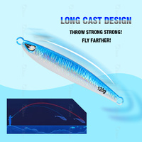 Promotion : Leurre Jig Lumineux en Métal 60g-120g pour Pêche au Bar en Eau Salée, Sardine Slider pour Rivières, Lacs, Ruisseaux, Cible Marlin