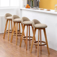 Chaise de Bar en bois économique pratique personnalisée de haute qualité avec rembourrage en tissu chaise de Bar haute tabourets chaises de Bar cuisine