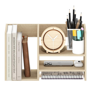 Wooden <b>Desktop</b> <b>Shelf</b> 3 Tier Office Organizer Storage Rack For Desk Use - Product Image 2