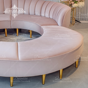 Canapé rond rose <span class=keywords><strong>de</strong></span> <span class=keywords><strong>luxe</strong></span> <span class=keywords><strong>de</strong></span> bonne qualité pour le salon, l'hôtel et la salle à manger pour les mariages et les événements - Product Image 3