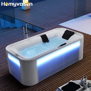 Luxus freistehende Whirlpool Badewanne Blase Einweichen 2 Personen Whirlpool Acryl Whirlpool Massage Badewanne mit Spa