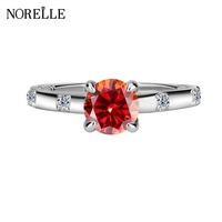 Cincin ulang tahun pertunangan perak 925 gaya klasik, Perhiasan halus cincin Moissanite perhiasan pernikahan hadiah Hari Valentine