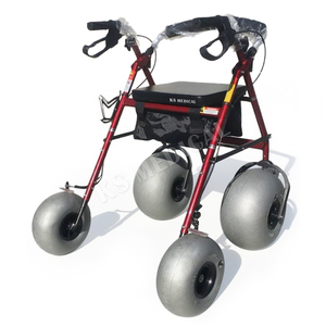 KSM-SW3 pieghevole da spiaggia <span class=keywords><strong>con</strong></span> <span class=keywords><strong>freno</strong></span> <span class=keywords><strong>a</strong></span> <span class=keywords><strong>mano</strong></span> regolabile in altezza e pneumatici Sand-Friendly Walker per passeggiate in mare sicure - Product Image 5