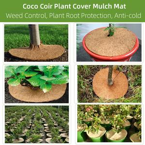 Coussin de protection pour arbres en fibre de coco naturelle ronde, pour <span class=keywords><strong>pot</strong></span> de fleurs, coussin d'humidité, couverture pour <span class=keywords><strong>pot</strong></span> de fleurs, protection contre les mauvaises herbes, racines - Product Image 5