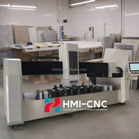 Routeur CNC automatique certifié CE HMI-3015A pour le polissage des bords de comptoirs en granit, marbre et quartz, la découpe de trous d'évier et le fraisage de surface