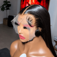 Wig Rambut Asli Vietnam, Wig Rambut Manusia Asli Vietnam 100% Raw Vietnamese Bundle Raw Water Wave Full Frontal 13x6 hd Lace Wig