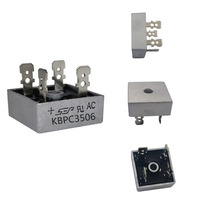 Componentes Electrónicos CXCW, Fuente de Alimentación, Rectificador de Puente para Dispositivos de Corriente Continua, KBPC3510/KBPC3506/KBPC3508/KBPC3504