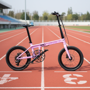 Tecnologia per squali leggeri Bicicletta per pendolari urbani pieghevole in fibra di carbonio da 20 pollici Logo OEM per il tempo libero a 7 velocità preferito dalle celebrità - Product Image 6