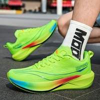 Chaussures de course respirantes en mesh pour femmes avec plaque en carbone et absorption des chocs Zapatillas De Correr