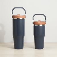 Vaso Personalizado para Café Helado de 20oz, Botella Deportiva Aislada, Taza de Viaje de Acero Inoxidable 304 con Pajita