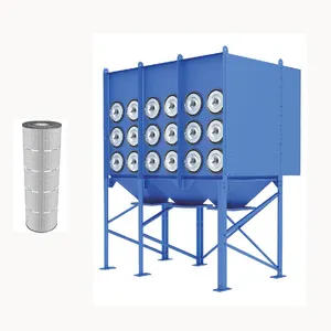 pulse cleaning custom central pleated filter cartridge dust collection system