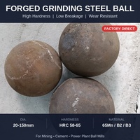 Billes de broyage en acier forgé pour le traitement des minerais, utilisation dans les broyeurs à boulets de ciment, haute résistance à l'usure, industrie minière