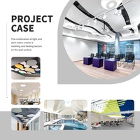 Panneaux de plafond/mur en fibre de verre acoustique haute densité avec isolation phonique et absorption acoustique hautement efficace