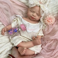 Poupée Reborn en Silicone de 20 Pouces, Fille, avec Veines Réalistes, Poids de Nouveau-né, pour Collectionneurs de Reborn