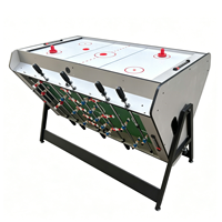 Table de jeux multifonctionnelle pliable 3 en 1 de 4 pieds : billard/hockey sur air/football