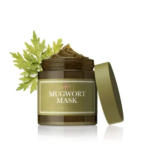 OEM Korea Skincare Face Mugwort Mask Natural Herb Calming Cooling Fast Soothing Breakouts Mugwort Gel Mask