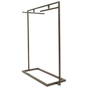 Tienda de ropa independiente Piso Negro Polaco Una barra Extensiones cortas Soporte de metal Percheros para tienda de ropa - Product Image 1
