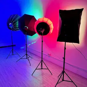 2024新100W RGB双色发光二极管视频灯应用控制鲍恩斯安装照明摄影视频记录户外拍摄