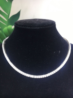 Chaîne de Tennis en Zircon pour hommes, collier en argent plaqué or, vente en gros