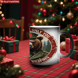 Custom Blank Mug 11oz Frosted Black Ceramic Heat Sensitive Cup <b>Drinkware</b> - Product Image 1
