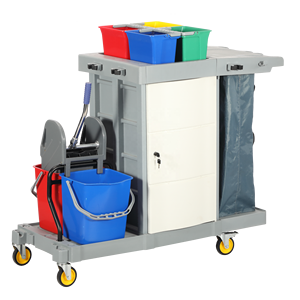 <span class=keywords><strong>De</strong></span> limpieza <span class=keywords><strong>de</strong></span> plástico conserje carro limpieza carrito para restaurante - Product Image 1
