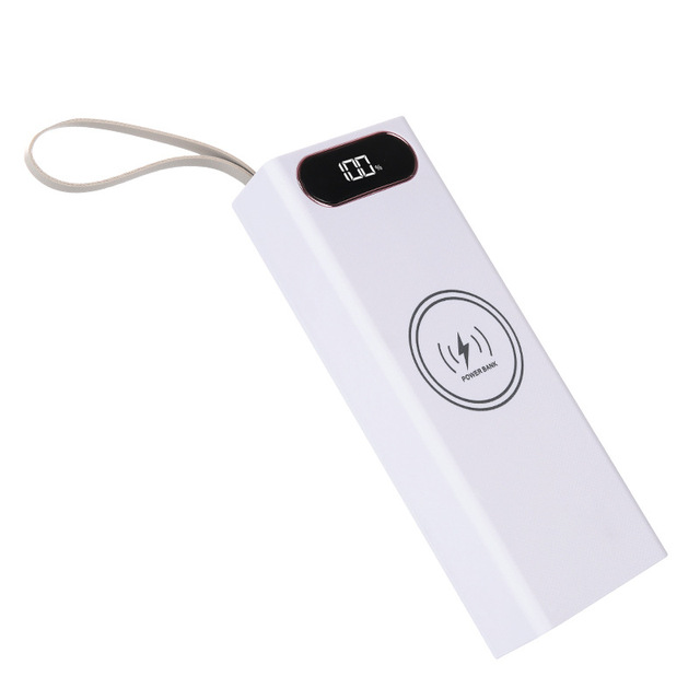 Removable 5V Dual USB 20cell X18650 Battery Wireless 22.5w Fast Charging Power Bank Case Kit Welding Free DIY Case