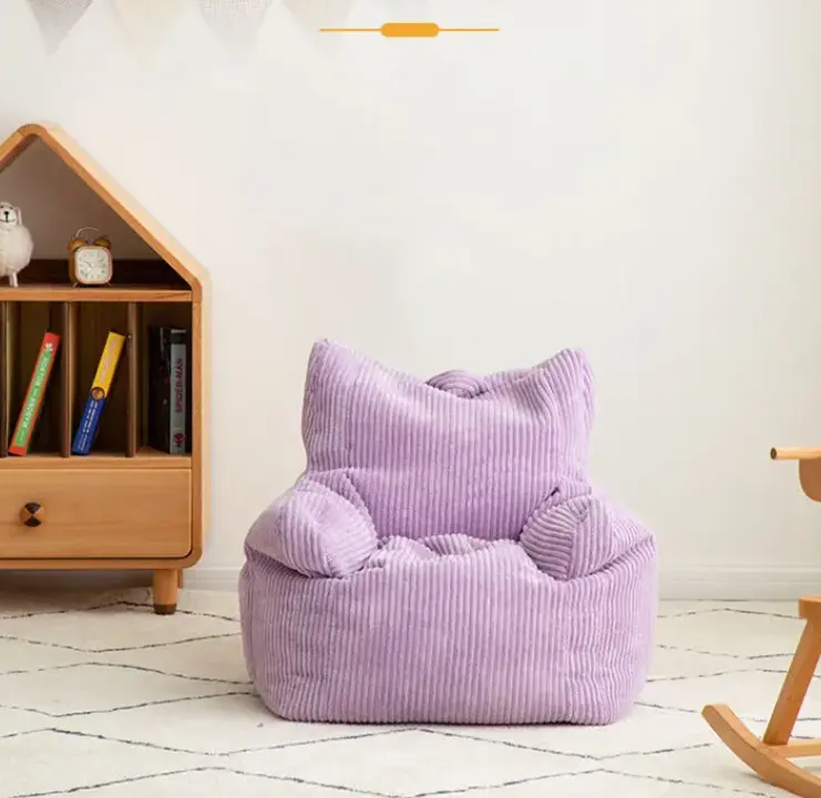 Modern Home Furniture Corduroy Sofa For Living Room Pink Purple Stripes Living Room Sofa