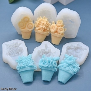 แม่พิมพ์ซิลิโคนสำหรับทำเค้กฟองดองท์เค้กทำมือแม่พิมพ์สำหรับการอบรูปดอกทานตะวัน - Product Image 5